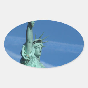 Sticker Ovale Statue de la Liberté.