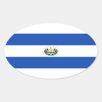 Stick ovale du drapeau du Salvador