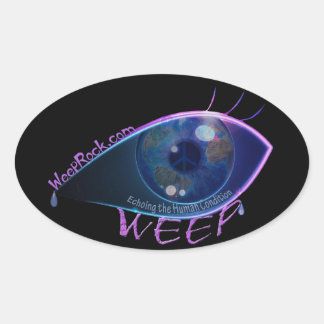 Sticker Ovale Sticker-WEEP le logo de la bande