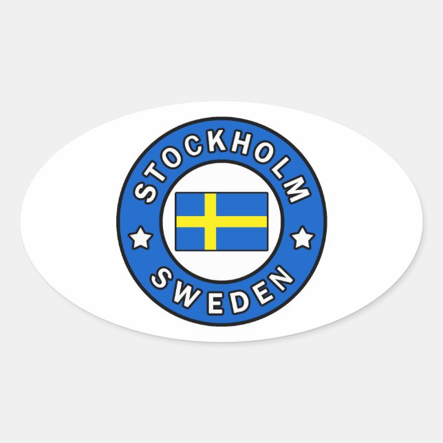 Sticker Ovale Stockholm Suède (Devant)