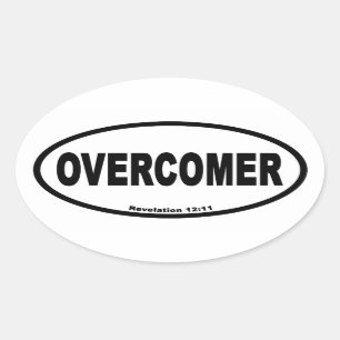 Sticker Ovale Style d'euro de 12h11 de Rev d'Overcomer