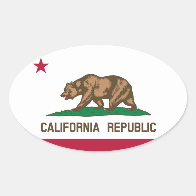 Sticker ovale style euro-californien (Devant)