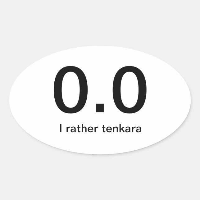 Sticker Ovale suce en marche - tenkara (Devant)