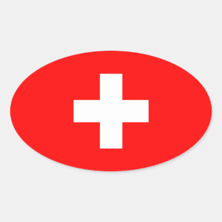 Sticker Ovale Suisse - Drapeau suisse