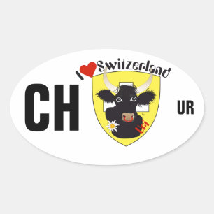 Sticker Ovale Suisse Svizzera Svizra Switzerland Kleber