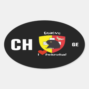 Sticker Ovale Suisse Svizzera Svizra Switzerland Kleber