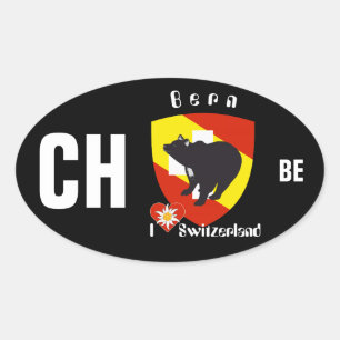 Sticker Ovale Suisse Svizzera Svizra Switzerland Kleber