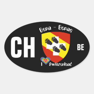 Sticker Ovale Suisse Svizzera Svizra Switzerland Kleber