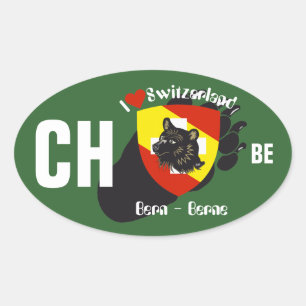 Sticker Ovale Suisse Svizzera Svizra Switzerland Kleber