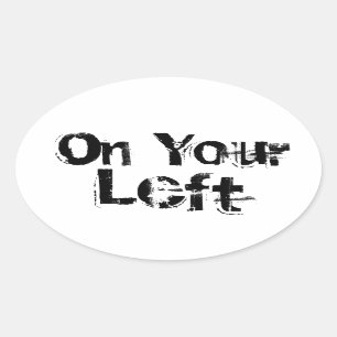 Sticker Ovale "Sur votre" traînée gauche courant le décalque