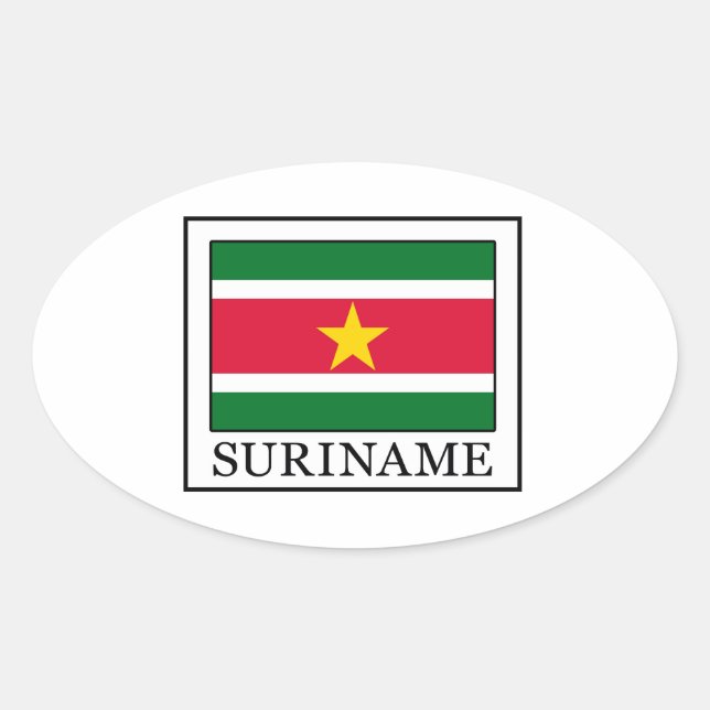 Sticker Ovale Suriname (Devant)