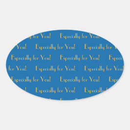 Sticker Ovale Surtout pour vous Sky Blue et Wam Yellow