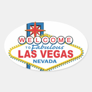 Sticker Ovale SYMBOLE RÉtro DE Las Vegas