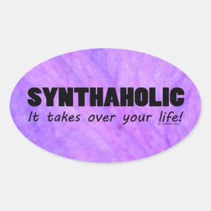 Sticker ovale Synthaholic Life