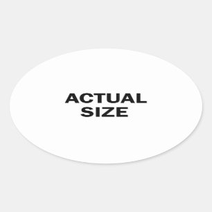 Sticker Ovale Taille réelle