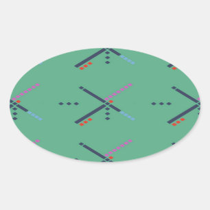 Sticker Ovale Tapis d'aéroport de PDX