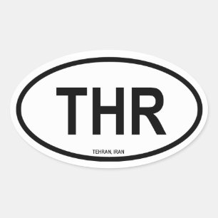 Sticker Ovale Téhéran "THR"