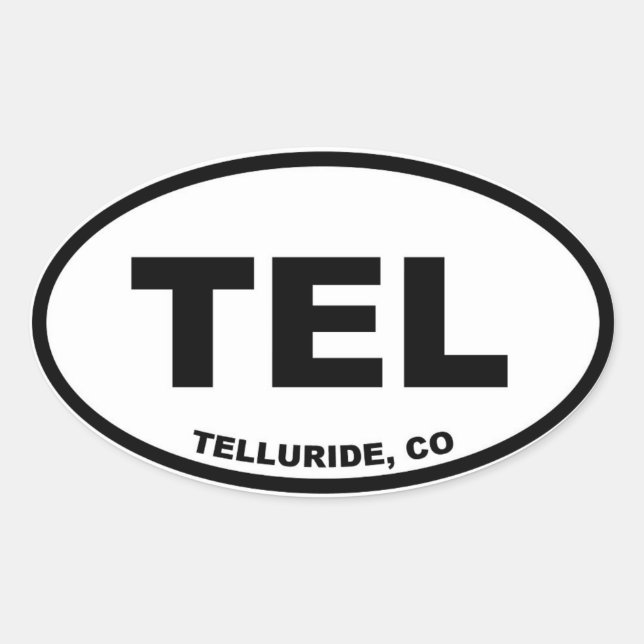 Sticker Ovale Telluride Colorado (Devant)