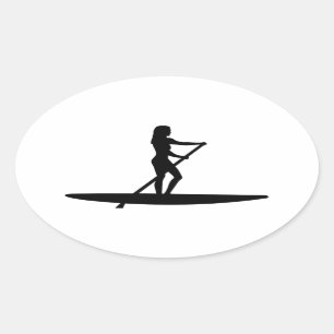 Sticker Ovale Tenez-vous barbotant la fille
