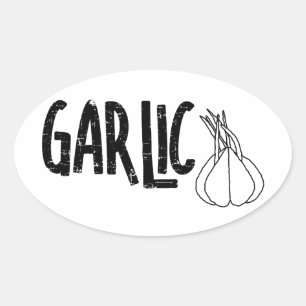 Sticker Ovale Texte de l'ail