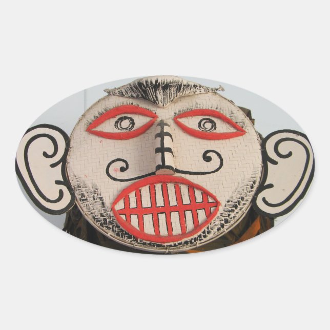 Sticker Ovale Thailande Fantôme, Festival Phi Ta Khon Mask, Loei (Devant)