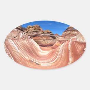 Sticker Ovale The Wave, Coyote Butte North, Vermillion Cliffs