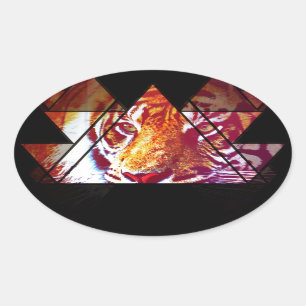 Sticker Ovale Tigre
