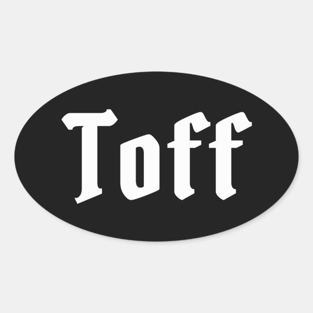 Sticker ovale Toff (Devant)
