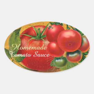 STICKER OVALE TOMATOES CHATOUILLERS CANNINGS SAUCE TOMATO