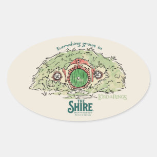 Sticker Ovale Tout pousse dans LA COMTÉ™