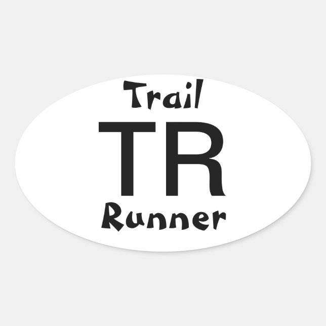 Sticker Ovale Trail Runner (Devant)