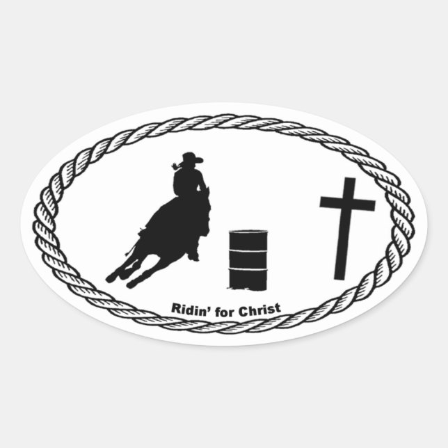 Sticker Ovale Tranche de course de barils Euro Style (Devant)