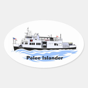 Sticker Ovale Transbordeur des Grands Lacs Île Pelee