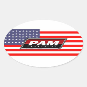 Sticker Ovale Transport américain de PAM de fierté
