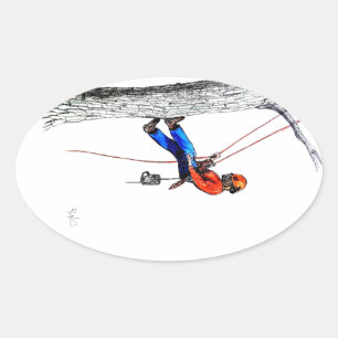 Sticker Ovale Tree Surgeon Arborist