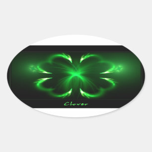 Sticker Ovale Trèfle
