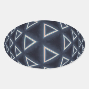 Sticker Ovale Triangle Mondial