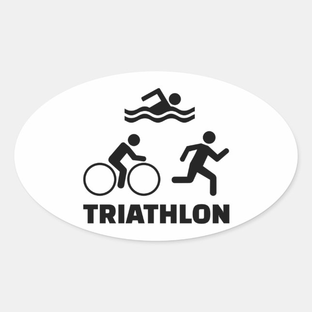 Sticker Ovale Triathlon (Devant)