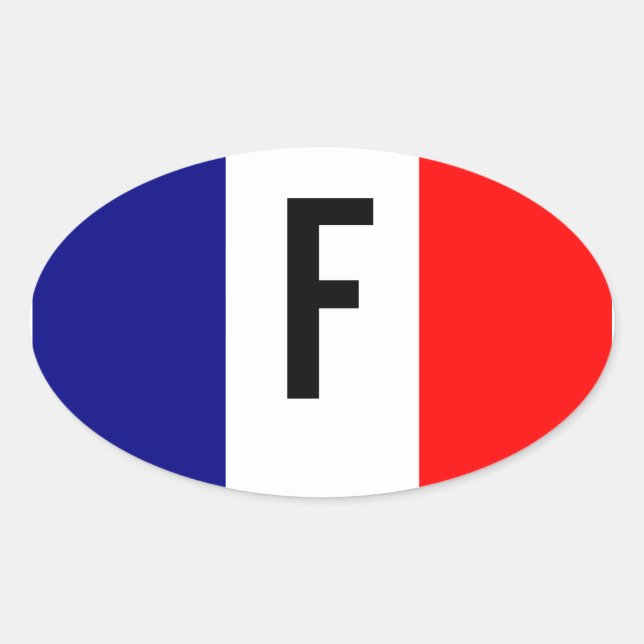Sticker Ovale Tricolore English (Devant)