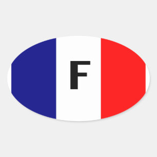 Sticker Ovale Tricolore English