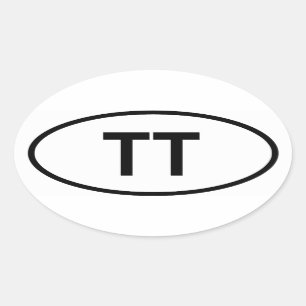 Sticker Ovale Trinité-et-Tobago "TT"