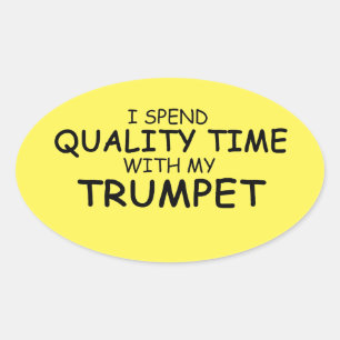 Sticker ovale Trumpet Time de qualité