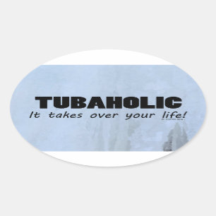 Sticker ovale Tubaholic Life