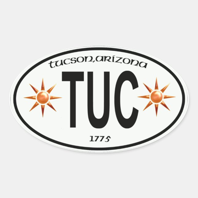 Sticker Ovale tucson arizona city (Devant)