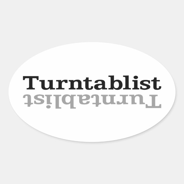 Sticker Ovale Turnstitut ʇ sılqɐ ʇ ud n (Devant)