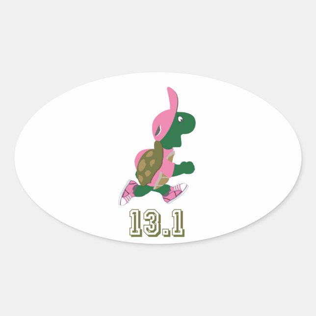 Sticker Ovale Turtle Runner 13.1 (Devant)