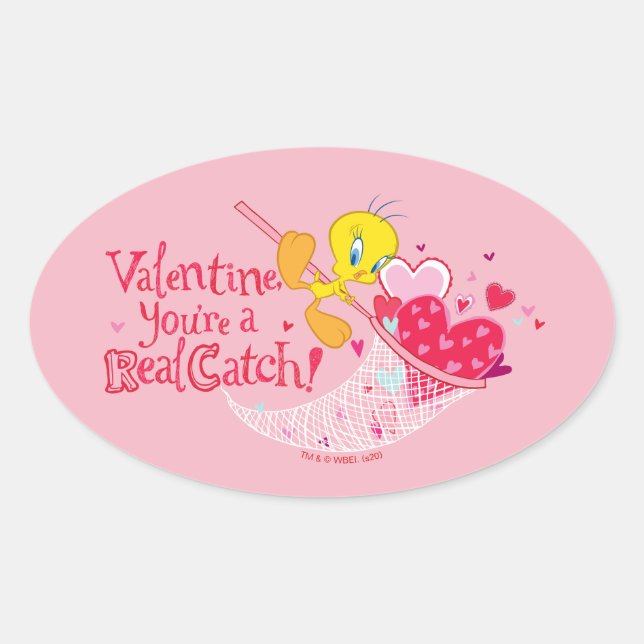 Sticker Ovale TWEETY™ - Vous êtes un vrai accroc (Devant)