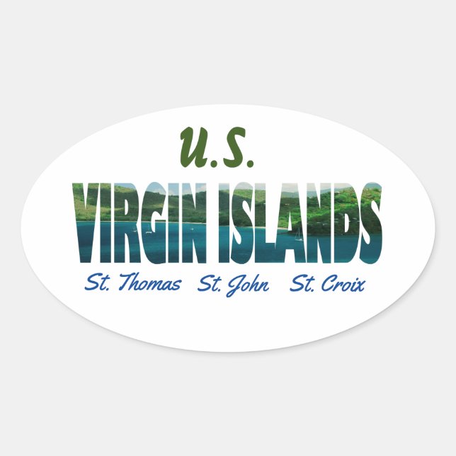 Sticker Ovale U.S. Virgin Islands (Devant)