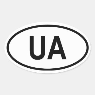 Sticker Ovale Ukraine "UA"