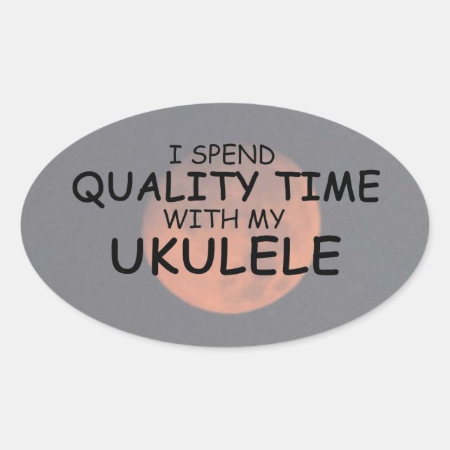 Sticker ovale Ukulele (Devant)